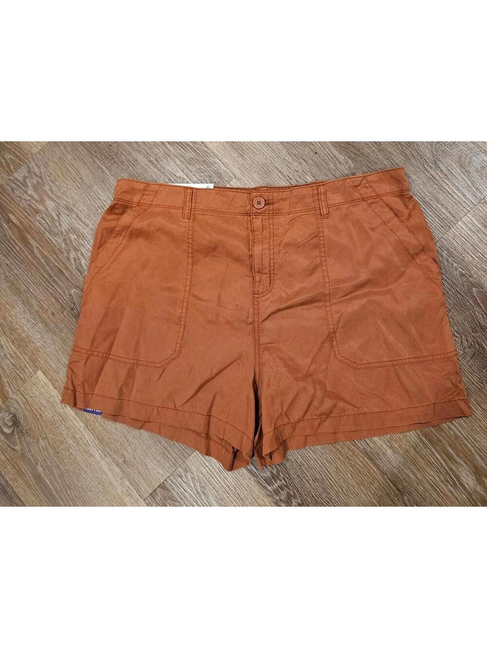 Sanctuary Red Clay Relaxed Fit Tencel Shorts XXL 187